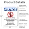 Signmission Detention Pond No, 18 in W x Rectangle, Aluminum OS-2PACK-NS-A-1824-V-10980 - alternate 5